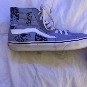 Off the wall light purple high top vans